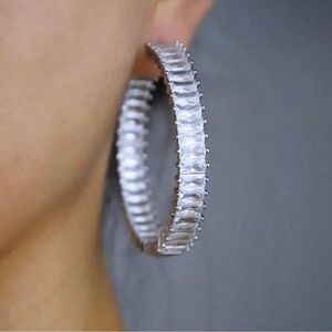 Silver hoop earrings